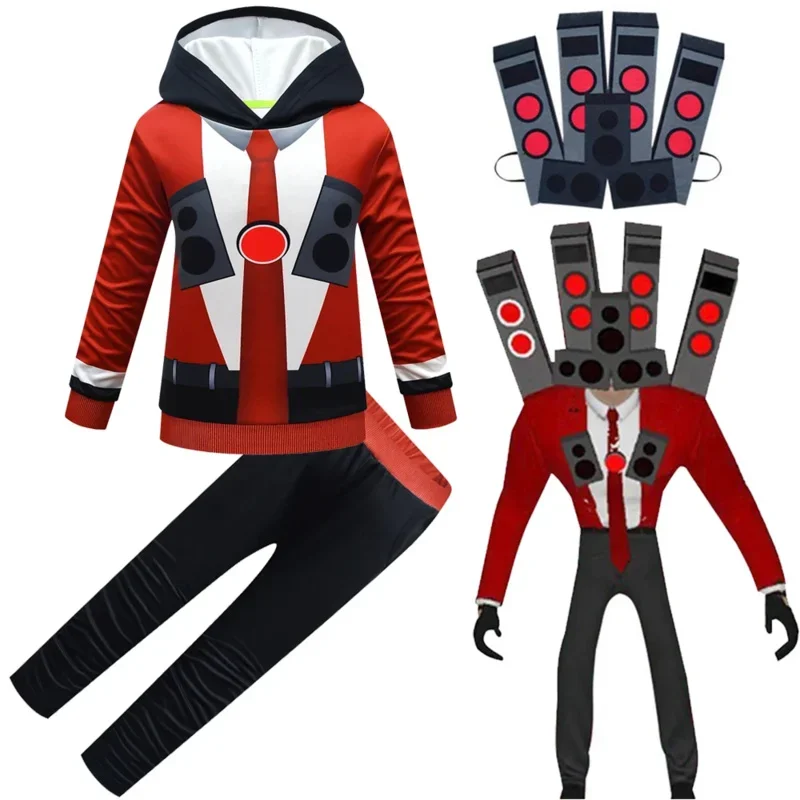 Skibidi-Camisola para homens, Traje de WC, Câmera Audio, Speakerman, Titan Model, Cos Vestuário, Halloween, Birthday Gift, High Quality
