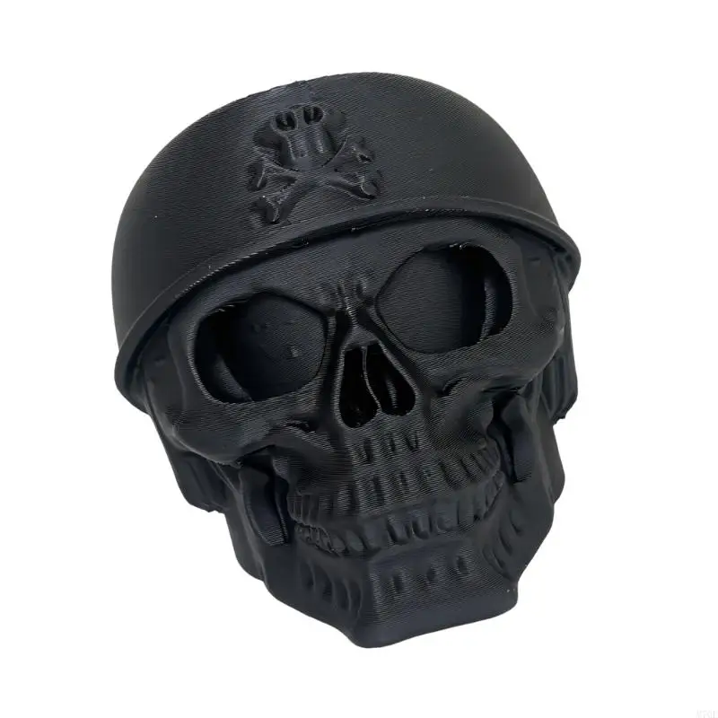 M76E Anhängerkupplungskugel-Abdeckung mit Totenkopf-Motiv für dekorative Heckgestaltung und leichte Abnutzung – Detail 8