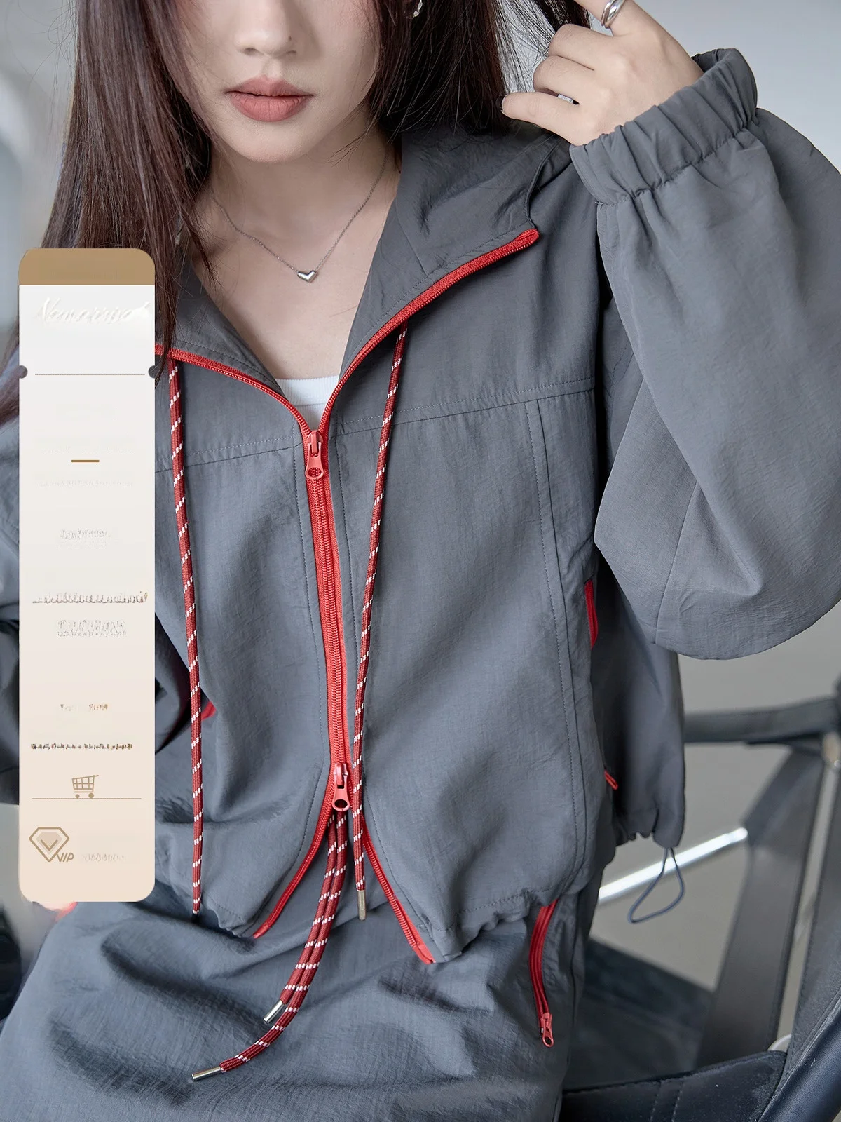 

HuiXi Women's Dstring Hooded Jaet Casual Loose Fit Long Sve ort Coat Warmth Spor Design Autumn New Arrival