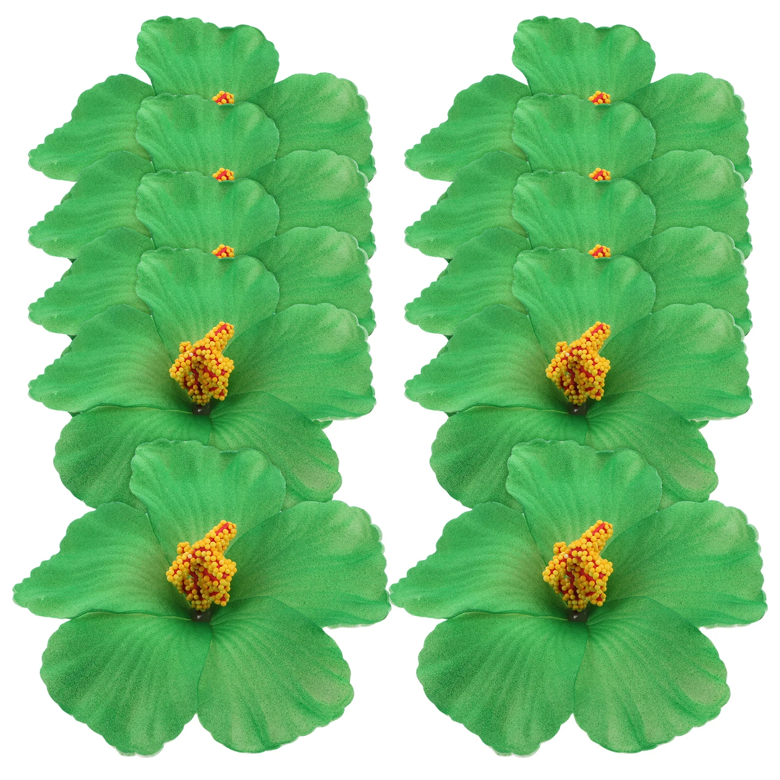 

10Pcs Realistic Artificial Hibiscus Flowers Tropical Party Decor Reusable Decorations Hawaiian Luau Wedding Photo Props