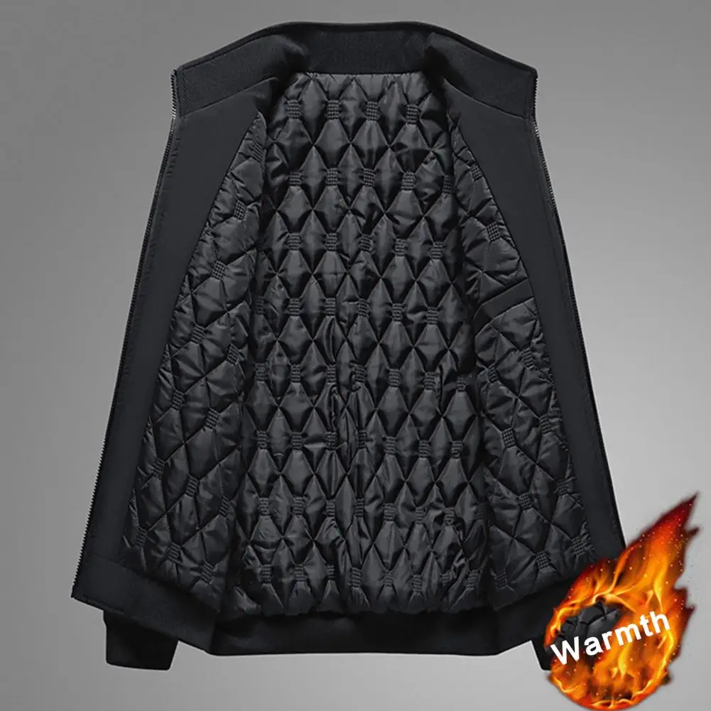 Trendy Men Business Jacket Loose Super Soft Coldproof Zipper Outwear  Autumn Winter Men Jacket Streetwear