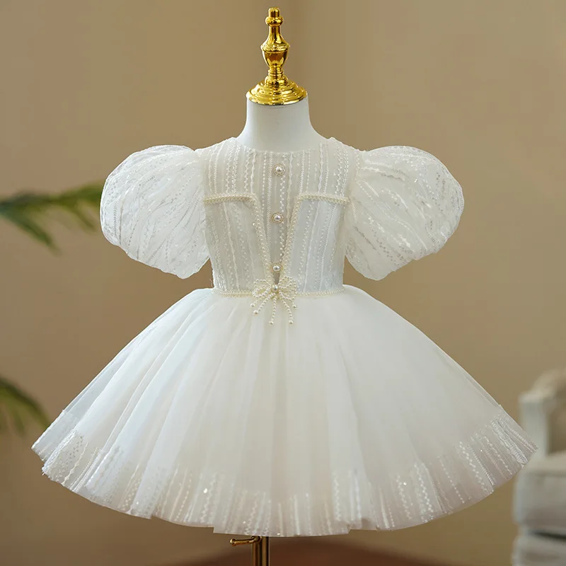 First Communion Girl Dress Kids Dresses for Girls Elegant Gown Boutique Party Weddings Princess Baby Children Flower Ceremony