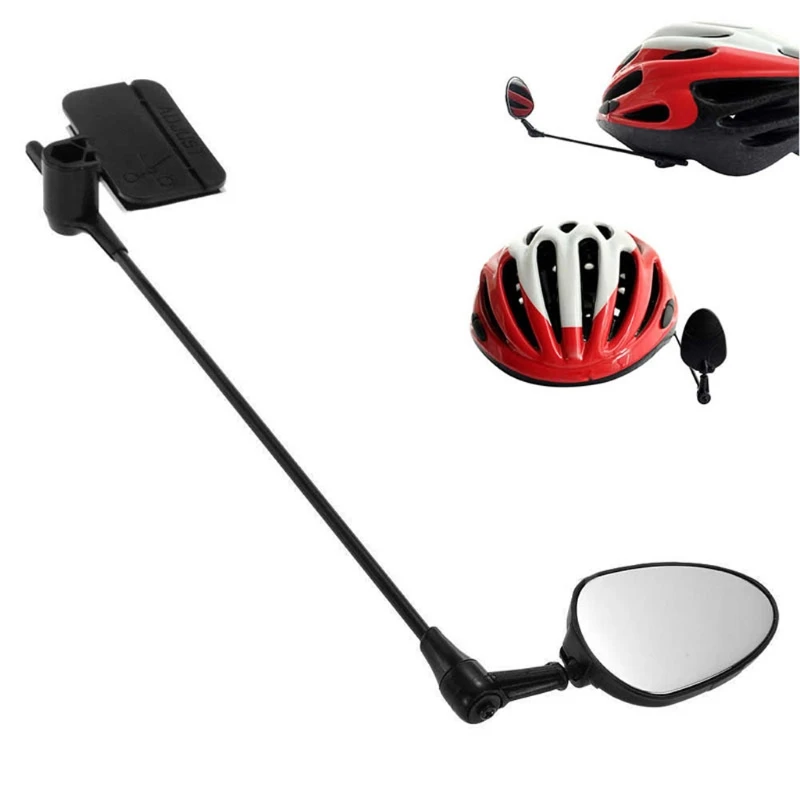 Flat Bicycle Helmet Mirror Helmet Mounted Rear-view Cycling Accessory