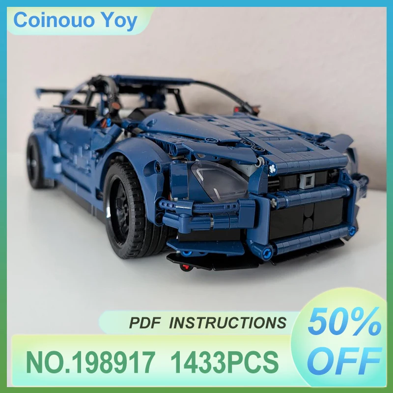 

Изготовленная на заказ уникальная форма MOC-198917 R34 GT-R - 42154 B Модель спортивного автомобиля Гиперкар Строительный блок Головоломка DIY Игрушка Рождественский подарок ребенку