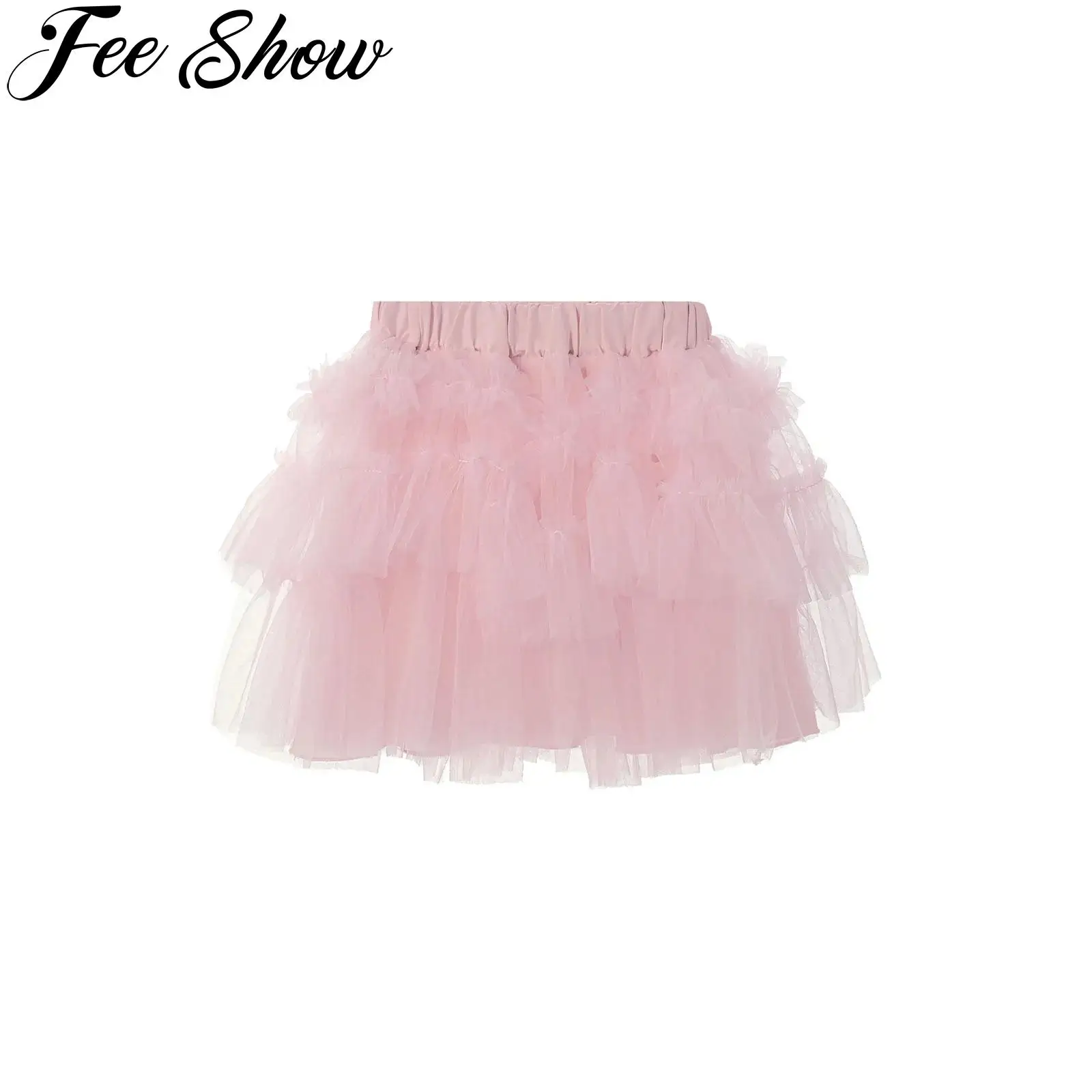 

Infant Baby Girls Clothes Mesh Tutu Skirt Solid Color Elastic Waistband Tulle Skirts for Ballet Dance Gymnastics Birthday Party