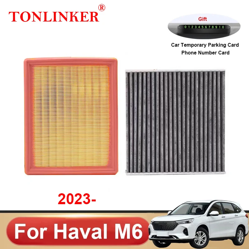 TONLINKER Car Cabin Air Filter 2Pcs For GWM Haval M6 2023 1.5T MT 2WD Multiple Filtering Car Accessories Car Filters Set Goods