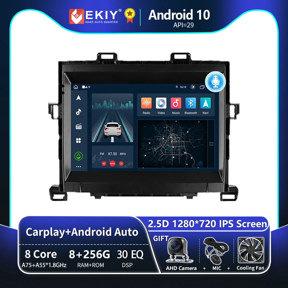 

EKIY T8 Car Radio For Toyota Alphard H20 2008 - 2014 Multimedia Video Player Stereo Navigation GPS 2Din Android Auto Carplay DVD