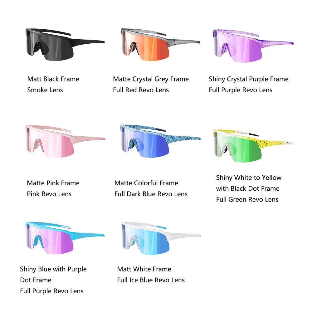 

Women's Outdoor Windproof UV400 Pink PC Lens Mountain Bike Running Sports Sunglasses TR90 Frame with Case