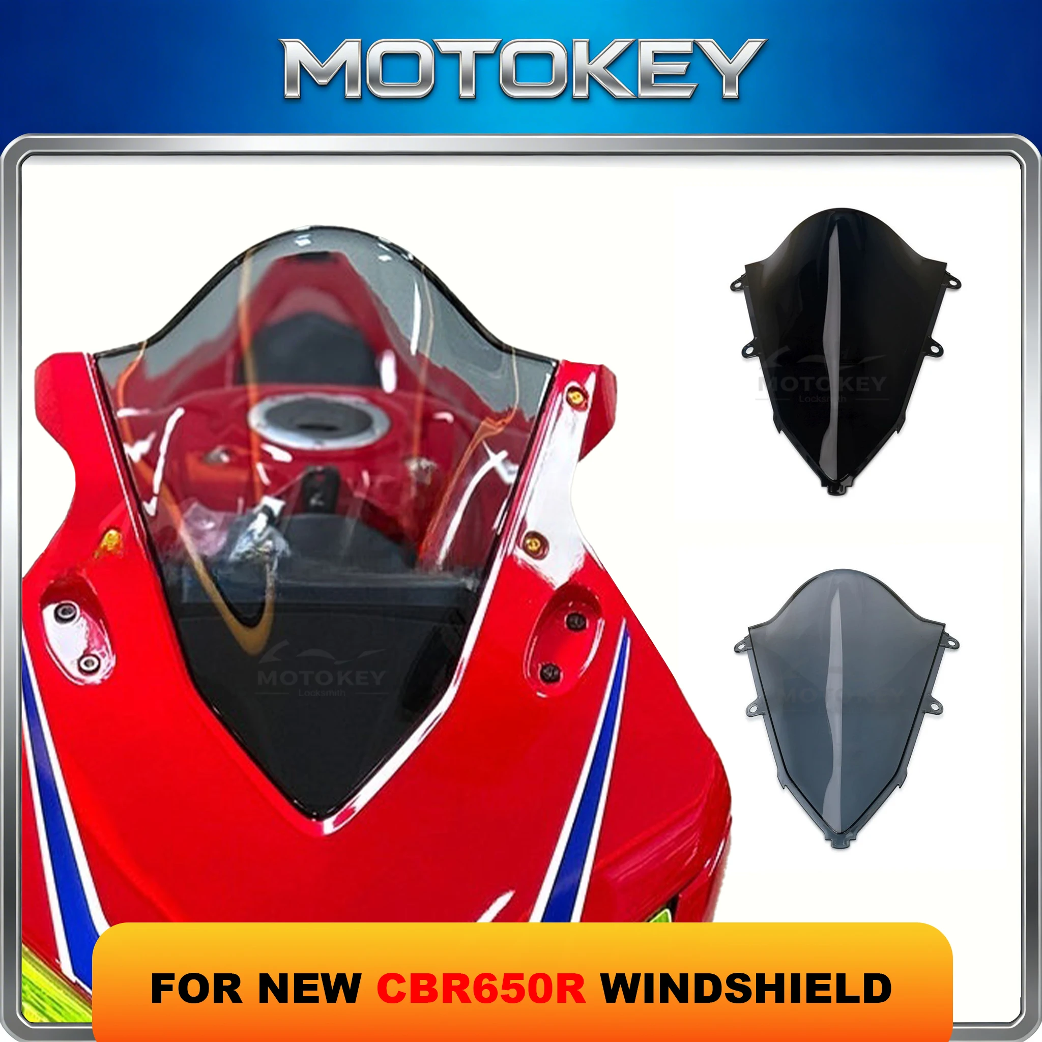 

For Honda CBR650R 2024-2025 Motorcycle Windscreen Windshield Fairing Deflector Cover Wind Deflector Visor New CBR 650R