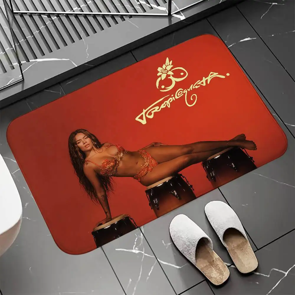 

K-Karol G tropicoqueta Floor Mat Entrance Doormat Bath Mats Non-slip Mat Carpets Carpet Entrance of House Custom Kitchen