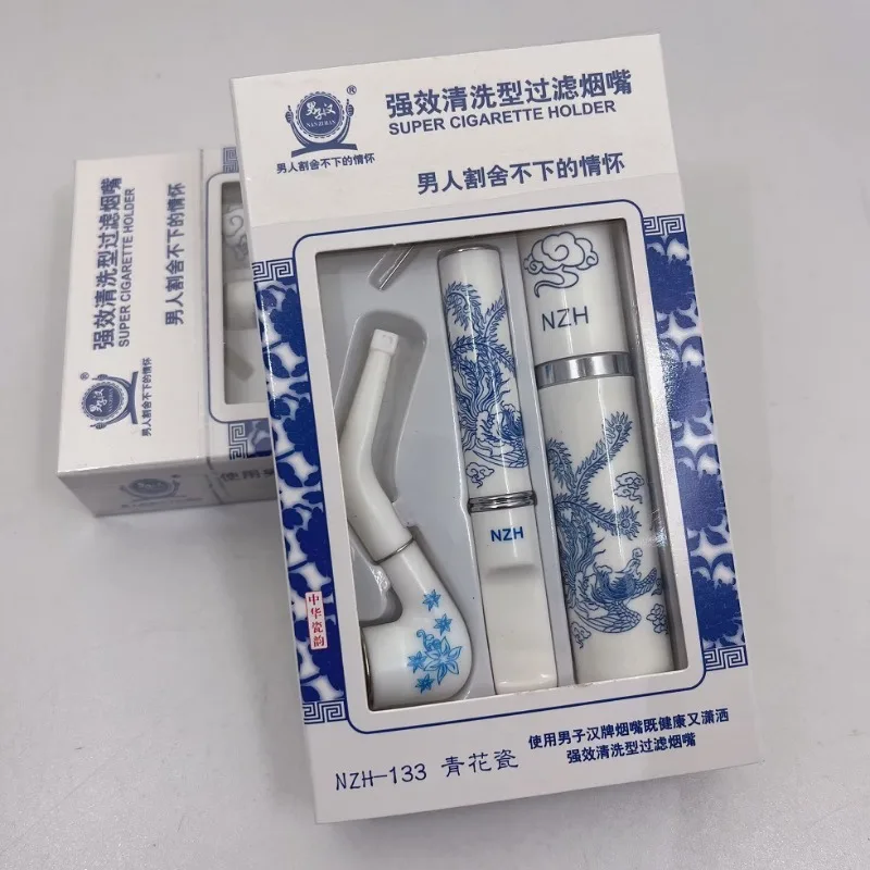 Men Cigarette Filter holder Plastic Removable to Clean Circulation Sigarette filter Reduce Tar Tar Filtration Tobacco Filter