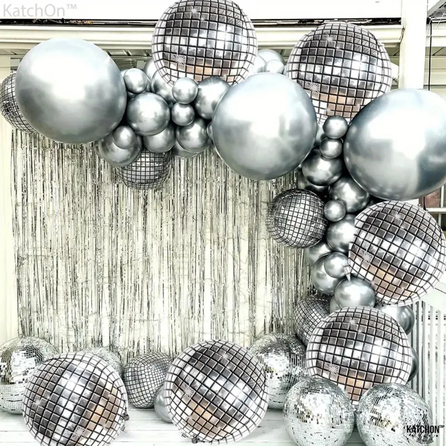 بالونات ديسكو 4D من الألومنيوم ، ديكور الغلاف الجوي ، بالونات رقص الحزب ، 6 مجموعات من 22 بوصة #2