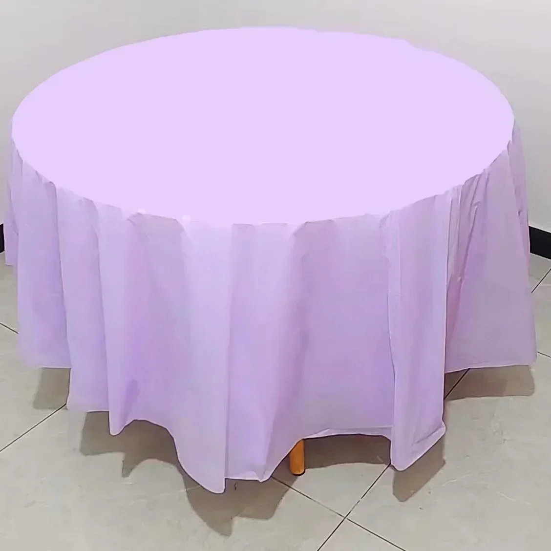 

2024 Table cloth polyester tablecloth round table cloth circular solid white