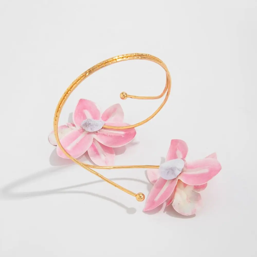 أزياء قابل للتعديل زهرة الذراع سلسلة رائعة البيض زهرة شارة الغريبة نمط العصرية Armlet اليد المجوهرات #4