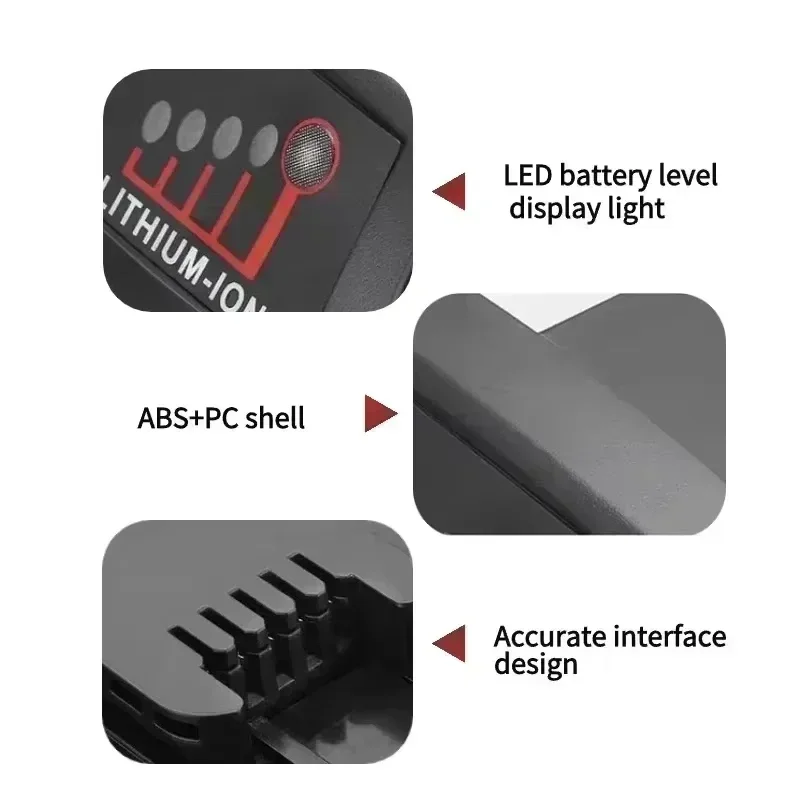 ミルウォーキー用充電式リチウム電池,18v,12.0ah,m18,xc,48-11-1860, 48-11-1850, 48-11-1840, 48-11-1820