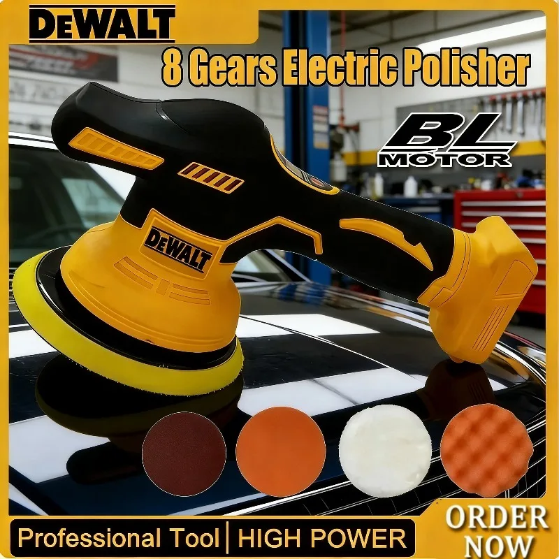 

Беспроводная электрическая полировальная машина Dewalt с 8 скоростями и цифровым дисплеем для полировки и вощения автомобилей, совместимая с аккумуляторами Dewalt