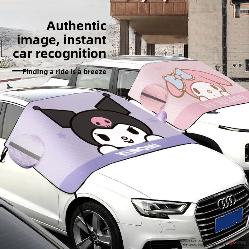 

Sanrio Snow Cover Car Front Windshield Anti Freeze Snow Cover Winter Thick Car Clothing Windshield