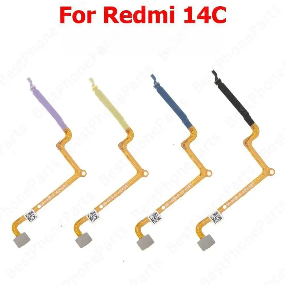 

Гибкий кабель датчика отпечатков пальцев для Redmi 14C, сканер отпечатков пальцев, кнопка «Домой», гибкие кабели, запасные части для мобильного телефона