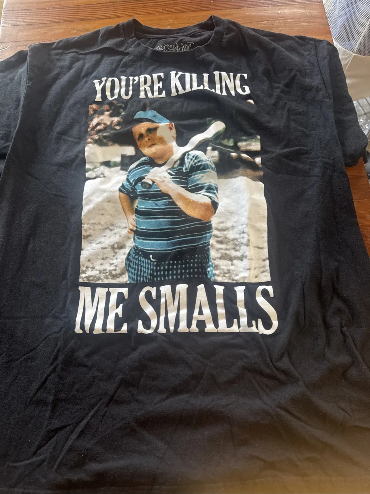 تي شيرت The Sandlot "You're Killing Me Smalls" أسود قصير الأكمام مقاس كبير جدًا #1