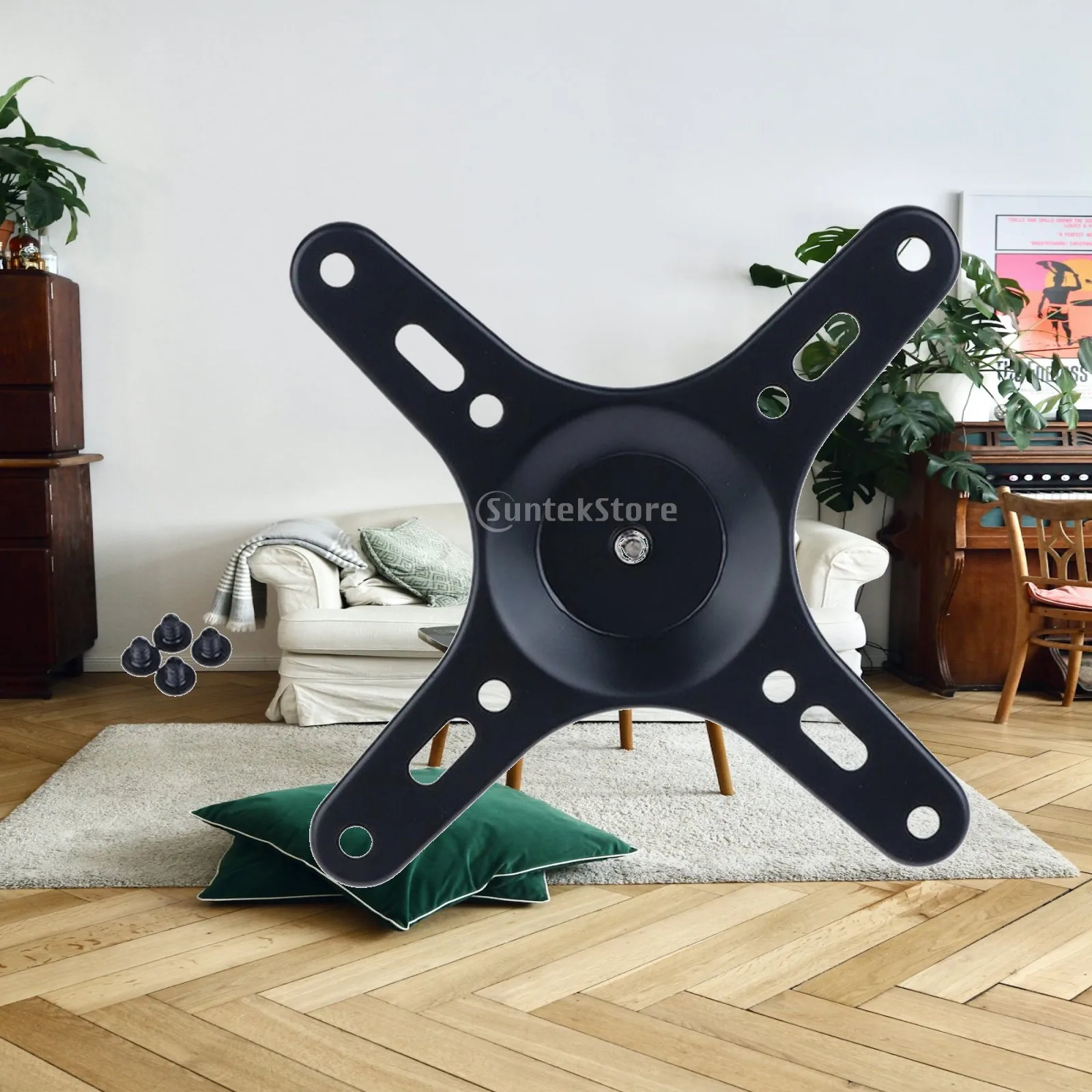 VESA Adapter Plate Universal VESA Mount Adapter Bracket Plate Low-Height Hardware Compact for Professionals, Home Office