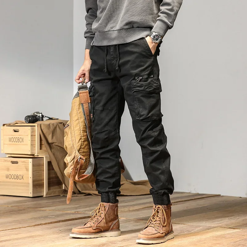 

Joggers Cargo Pants Men Casual Y2k MultiPocket Male Trousers Sweatpants Streetwear Techwear Tactical Track Black Pants Men