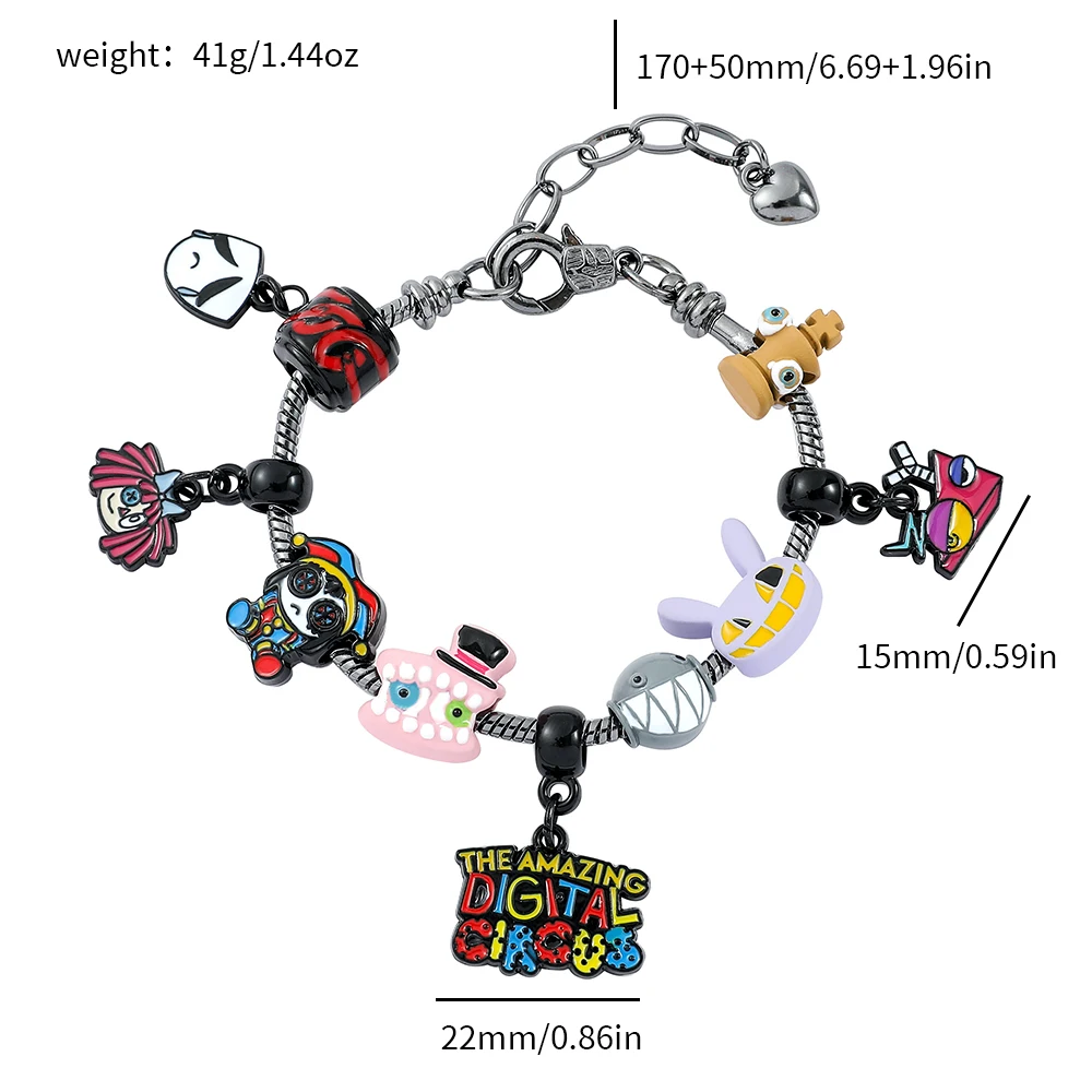 European And American Comedy Anime Magical Digital Circus Pomni Beaded DIY Bracelet Accessories