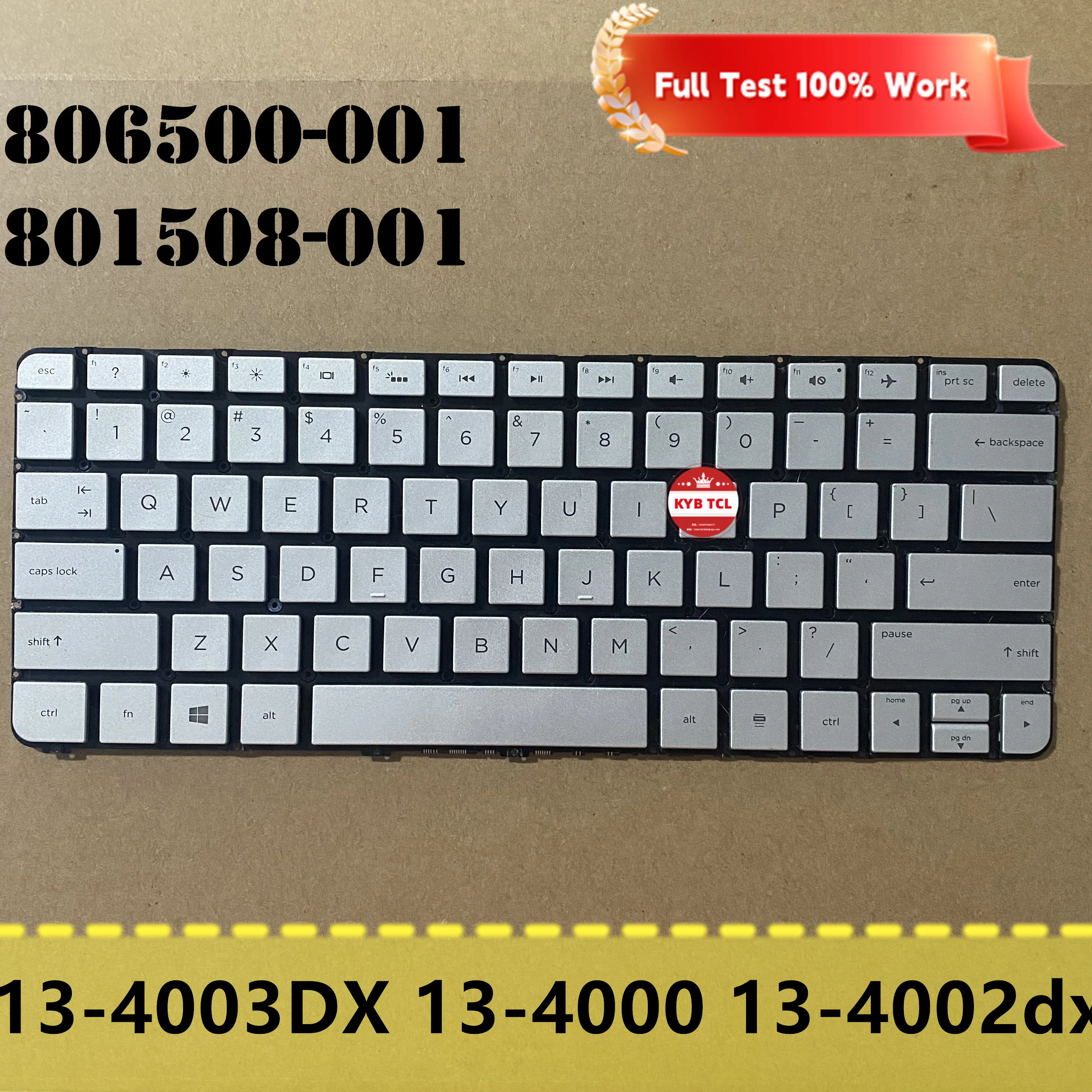 For HP Spectre X360 G1 G2 13-4003DX 13-4000 13-4005 13-4002dx Laptop Notebook PC Keyboard US Backlit 806500-001 801508-001