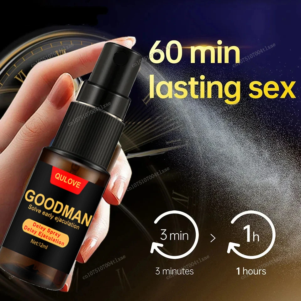 Longo duradouro poderoso Sex Delay Spray, previne a ejaculação precoce, produto intenso, 60 minutos