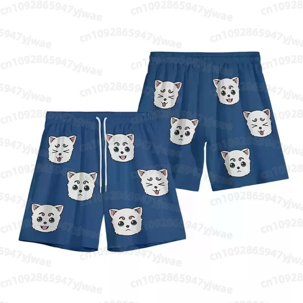 2026 Men's Pink Strawberry Short Pants   Anime GINTAMA Sakata Gintoki Cosplay Costume Unisex Party Men Beach Shorts Pants view 6