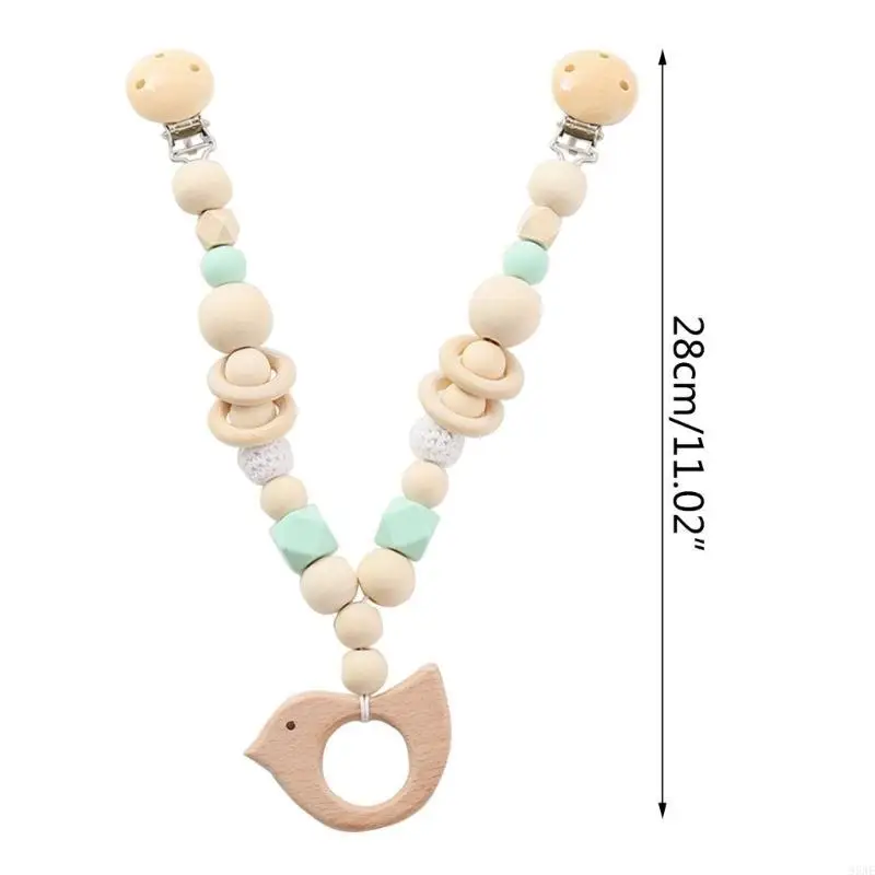 95ae Baby Pitifier Clip para cochecito colgante rattlefle juguete para niños pequeños rattle battle biset silla colgante