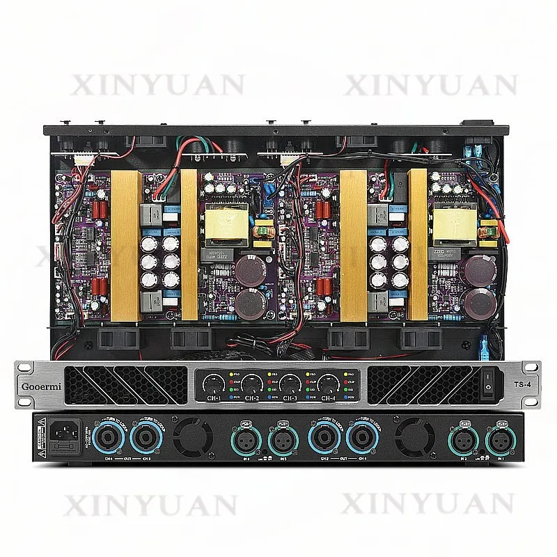 2 Channel Digital Audio Power System 1U D Class Home Stereo Amplifier