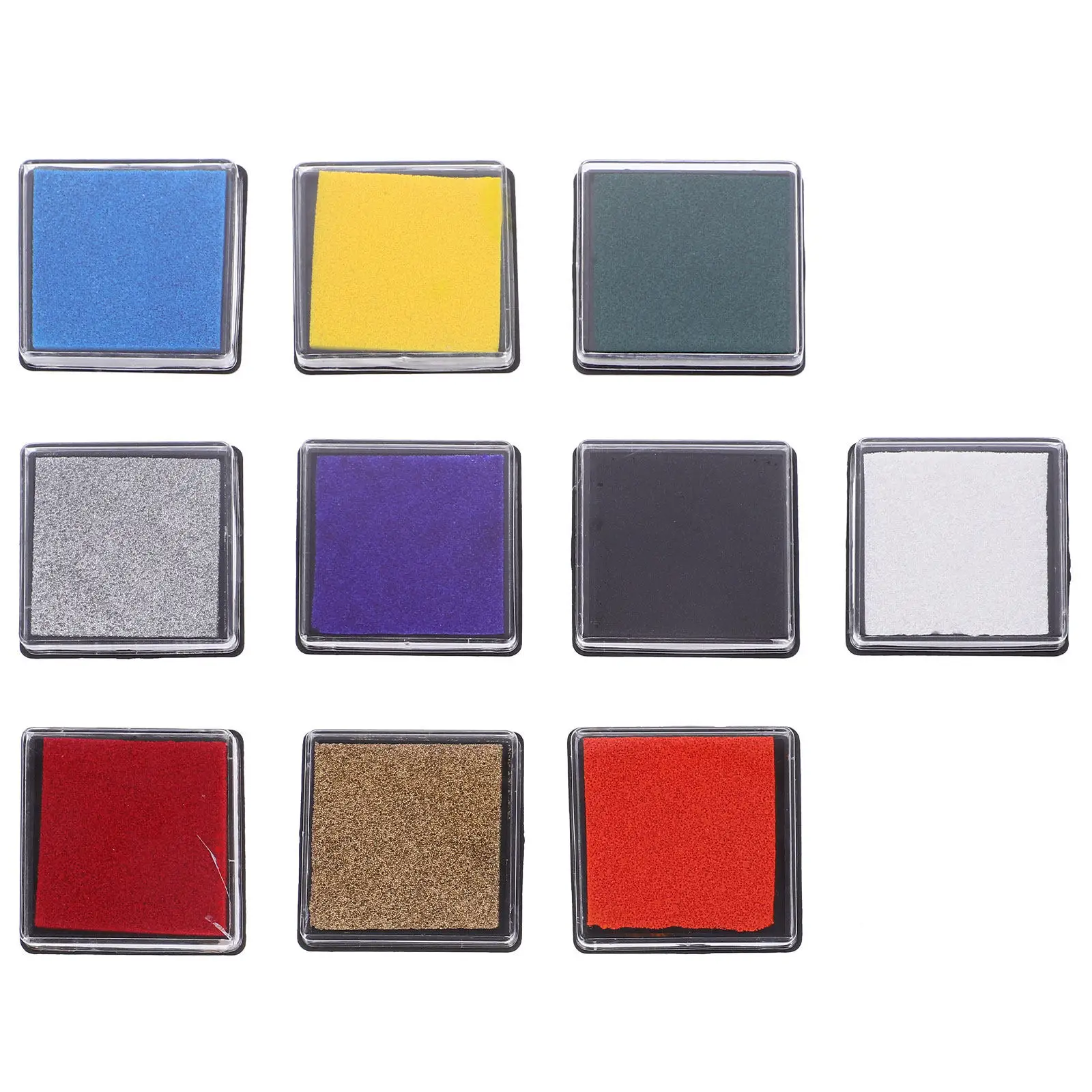 

Набор из 10 многоразовых цветных моющихся чернильных подушечек для пальчикового рисования, для поделок своими руками, детского творчества и рисования отпечатков пальцев в детском саду