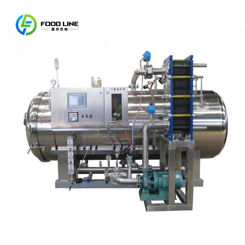 Custom Made Versatile Industrial Water Spray Retort Food Sterilizer Specifically Designed for Canned Instant Food-New Condition