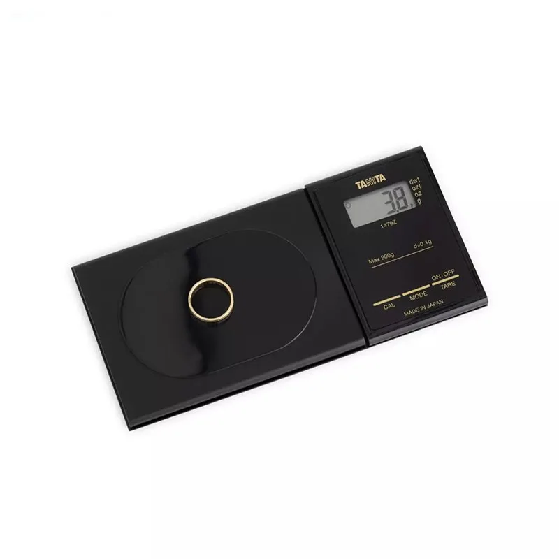 Báscula Digital de Bolsillo TANITA 1479Z con Cuatro Modos de Pesaje para Joyería y Oro, 200g / 0.1g, con Pantalla LCD
