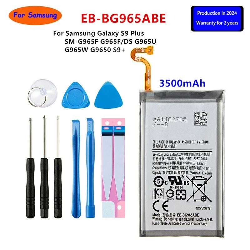 

Brand New EB-BG965ABE 3500mAh Battery For Samsung Galaxy S9 Plus SM-G965F G965F/DS G965U G965W G9650 S9+ +Tools