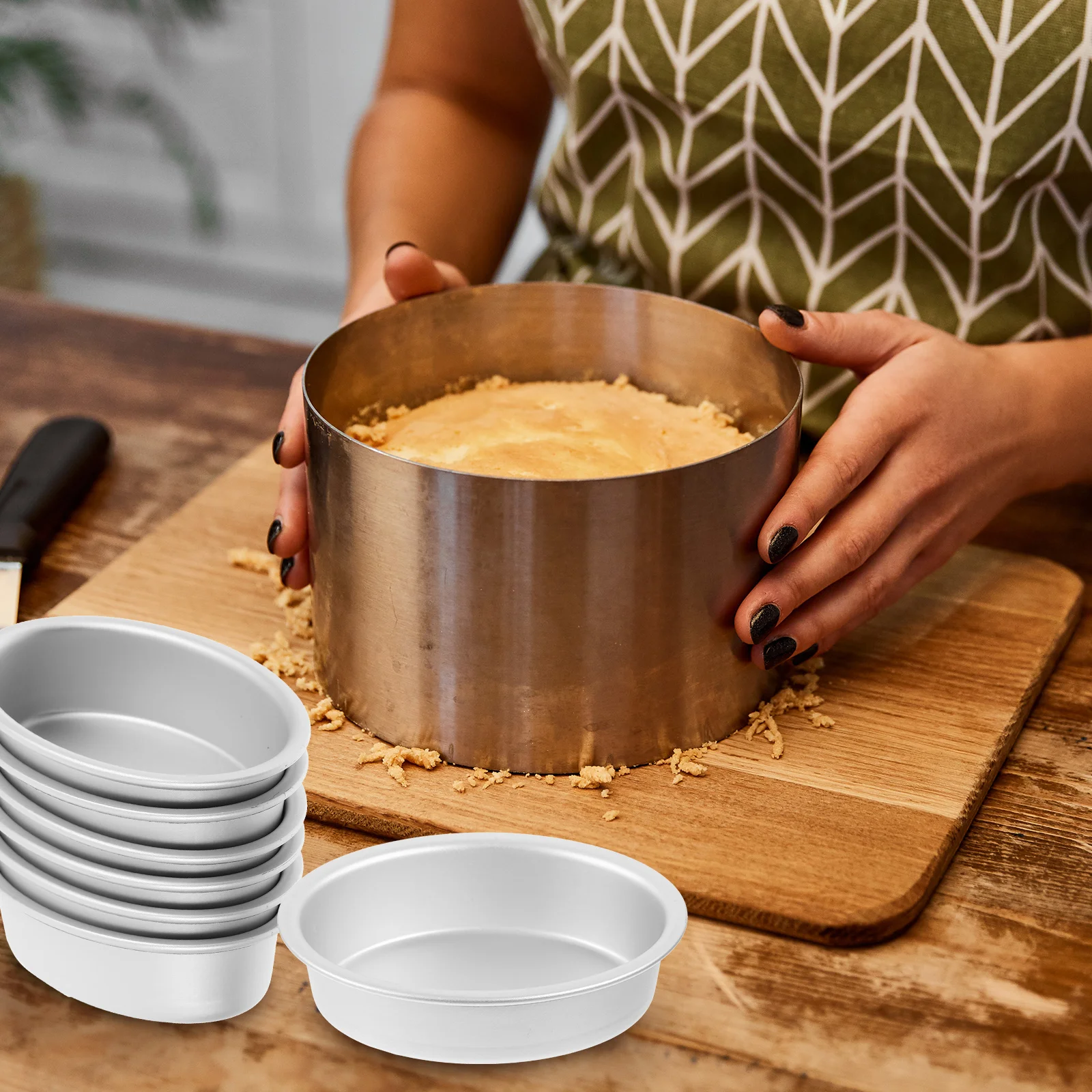 

10pcs Mold Set Oval Mini Flan Molds for Baking Non Stick Easy Clean Home Kitchen Professional Bakery DIY Gift Small Cake Pans