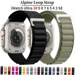Correa de nailon Alpine Loop para Apple Watch Ultra 2, banda de 49mm, 9, 8, 7, 45mm, 41mm, pulsera ajustable para iWatch 6, 5, 4, 3, SE2, 44mm, 40mm, 42mm