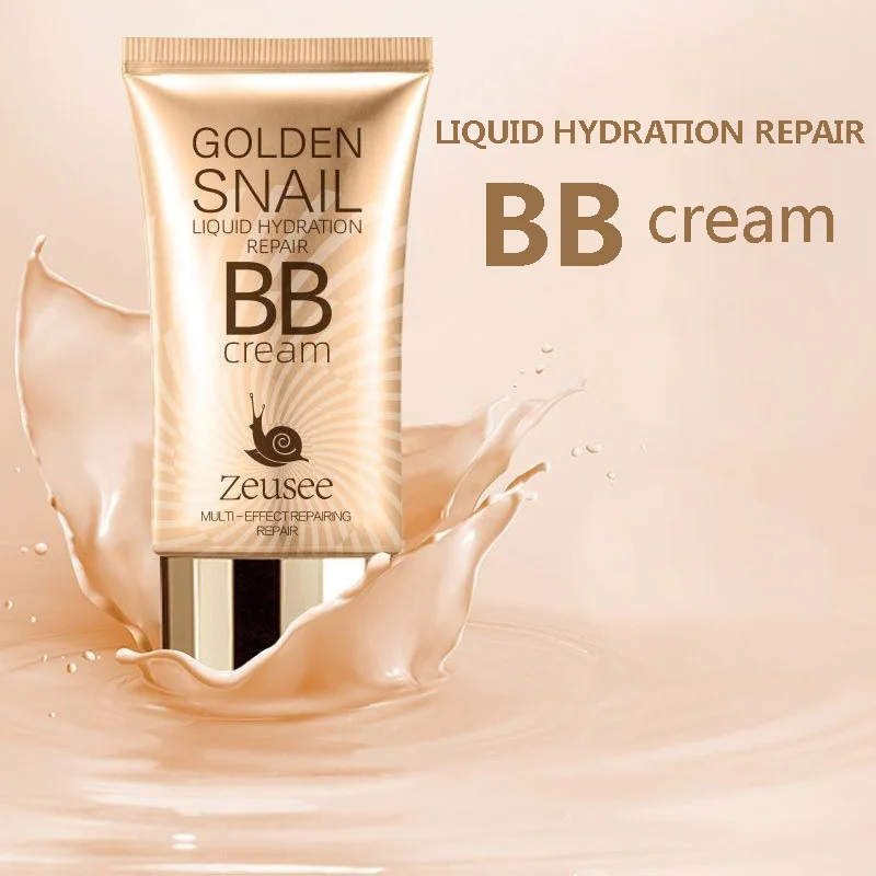 Golden Snail BB Cream Liquid Hydration Repair Skin Care Treatment Facial Concealer Makeup