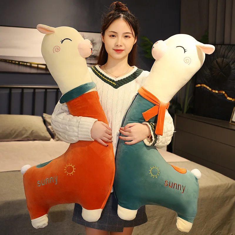 

Alpaca Pillow Plush Stuffed Long Pillow Doll Bed Clamp Legs Baby Boys Girls Unisex Birthday Present Room Decor Toys for Children