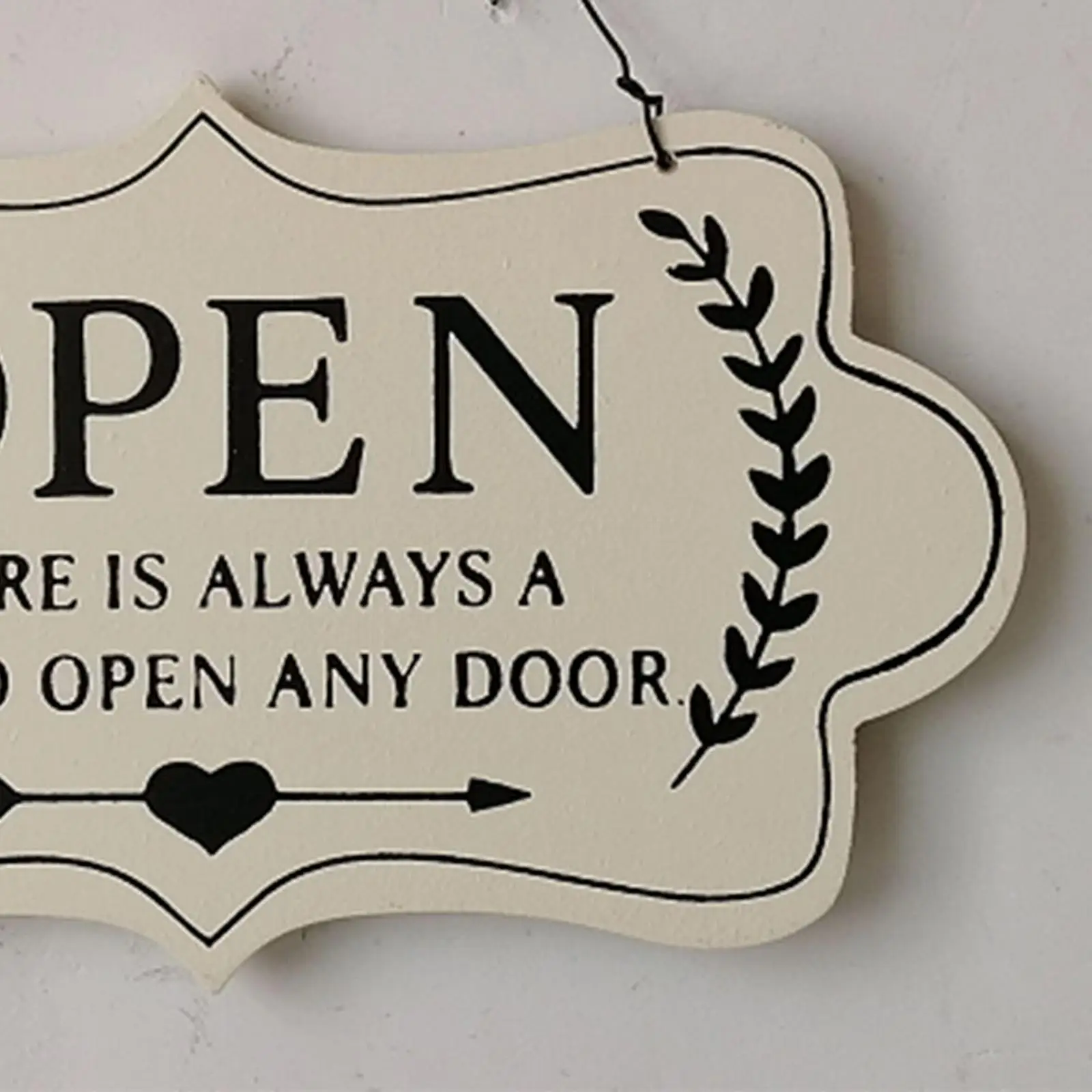 Double Sided Wooden Sign Open Closed Door Hanging Plaque Shop Entrance Wood Decor Signage for Business Office