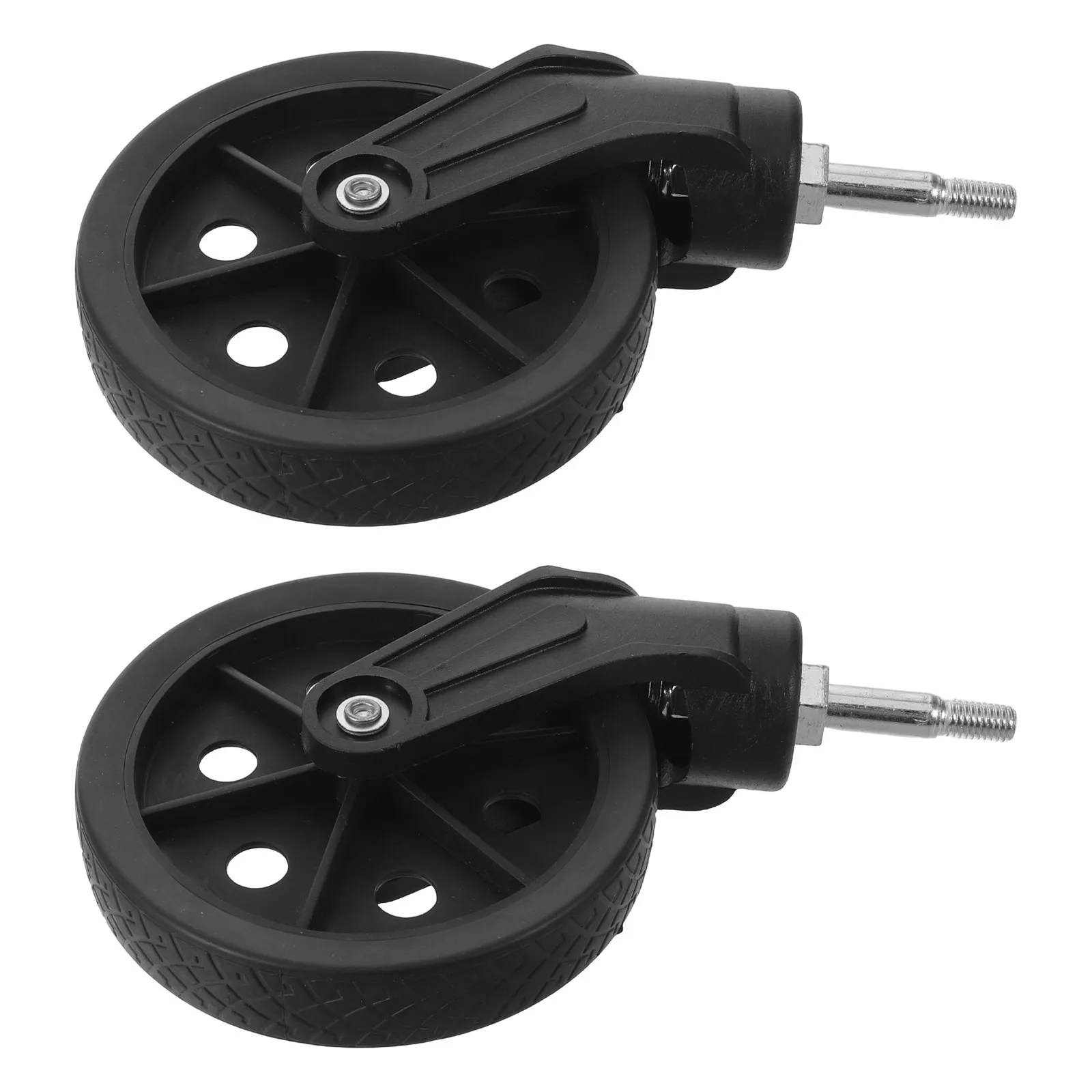 2Pcs Shopping Cart Front Stem Mounted Swivel Caster Silent Bearing Replacement Wheels Smooth Rolling Utility Trolley Cart Parts