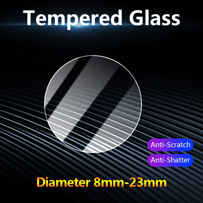 Universal Round Tempered Glass Diameter 8 9 9.5 10 11 12 13 14 15 16 17 18 19 20 20.5 21 21.5 22 22.5 23 mm Screen Protector Fil