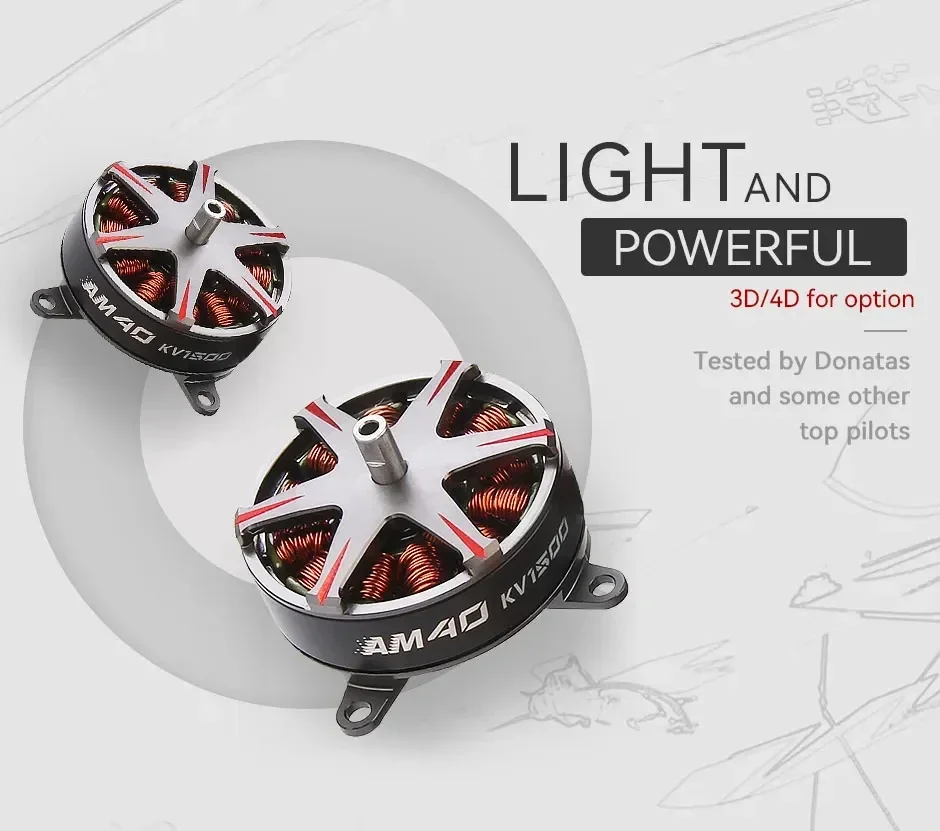 T-MOTOR AM40 BPP PRO Combo (AM40 Brushless Motor+AM16A ESC+T8542/T8044 Prop) for RC Drone F3P Indoor Flight