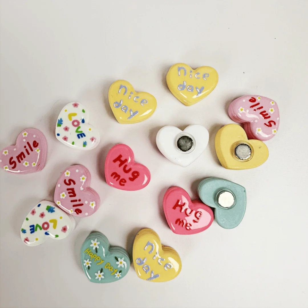 5pcs Refrigerator Magnets Love Decoration Magnets Cute Decorative Magnets Personalized Fridge Magnet Locker Cabinet