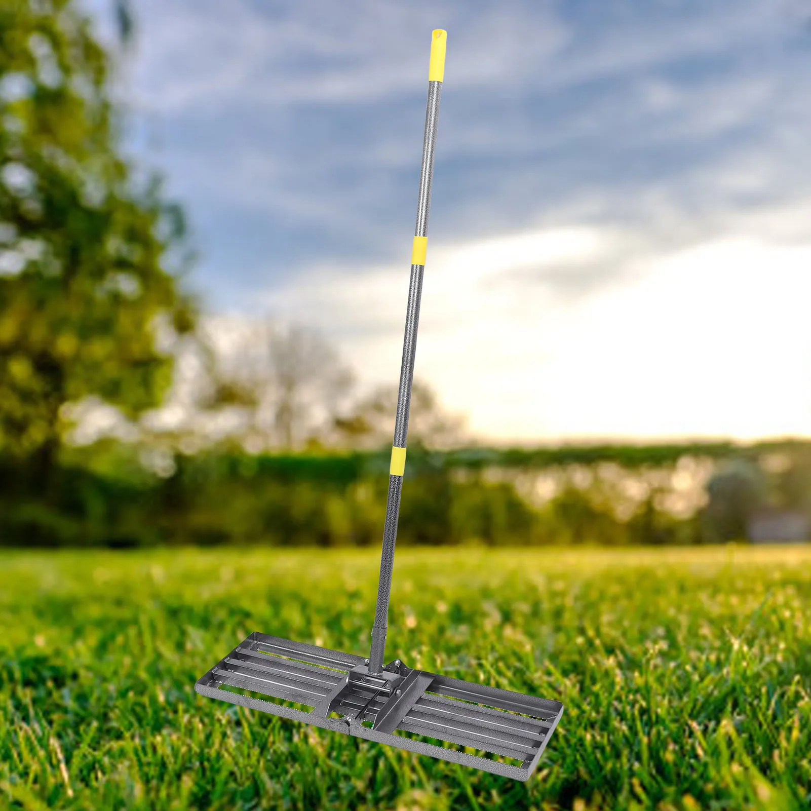 Soil Leveler Tool Lawn Leveling Rake Comfortable Grip High Strength Efficient Leveling Easy To Assemble for Yard Garden Course