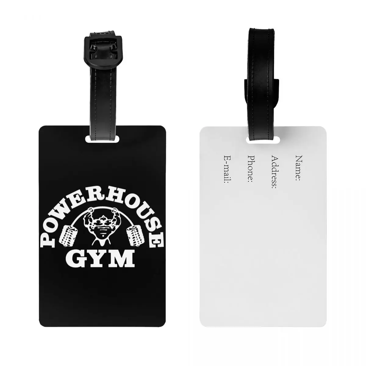 Custompowerhouse Gym Bagagelabel Voor Koffers Bodybuilding Fitness Spier Privacy Cover Naam ID-Kaart