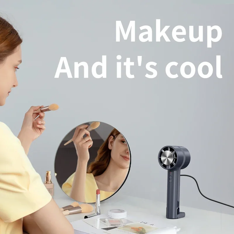 2024 جديد ترقية 2000mAh مبرد الهواء مروحة يدوية قابلة للشحن مروحة صغيرة مكيف هواء متنقل مروحة محمولة لمكتب الفتيات