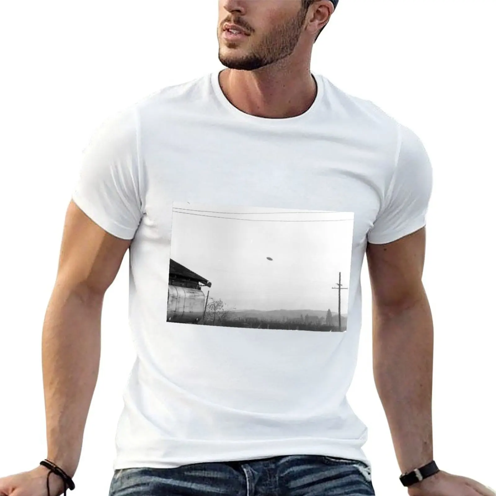 

McMinnville UFO Sighting, 1950 T-Shirt graphic t shirts for man t shirts cotton 100% T-Shirt