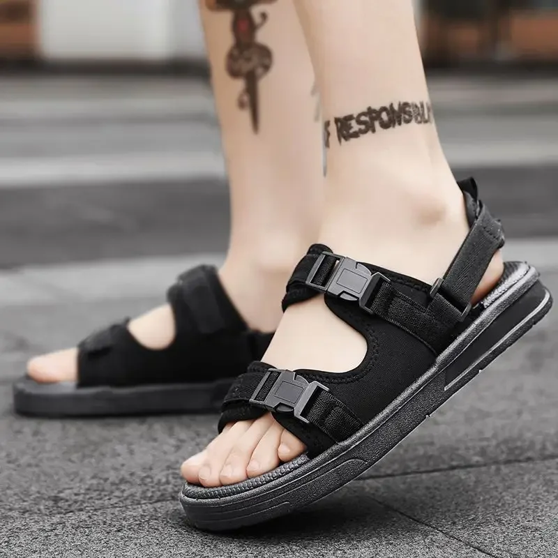 Sandali da uomo in PVC, modello slip-on, piatti da spiaggia, stile Y2k_voghion.com