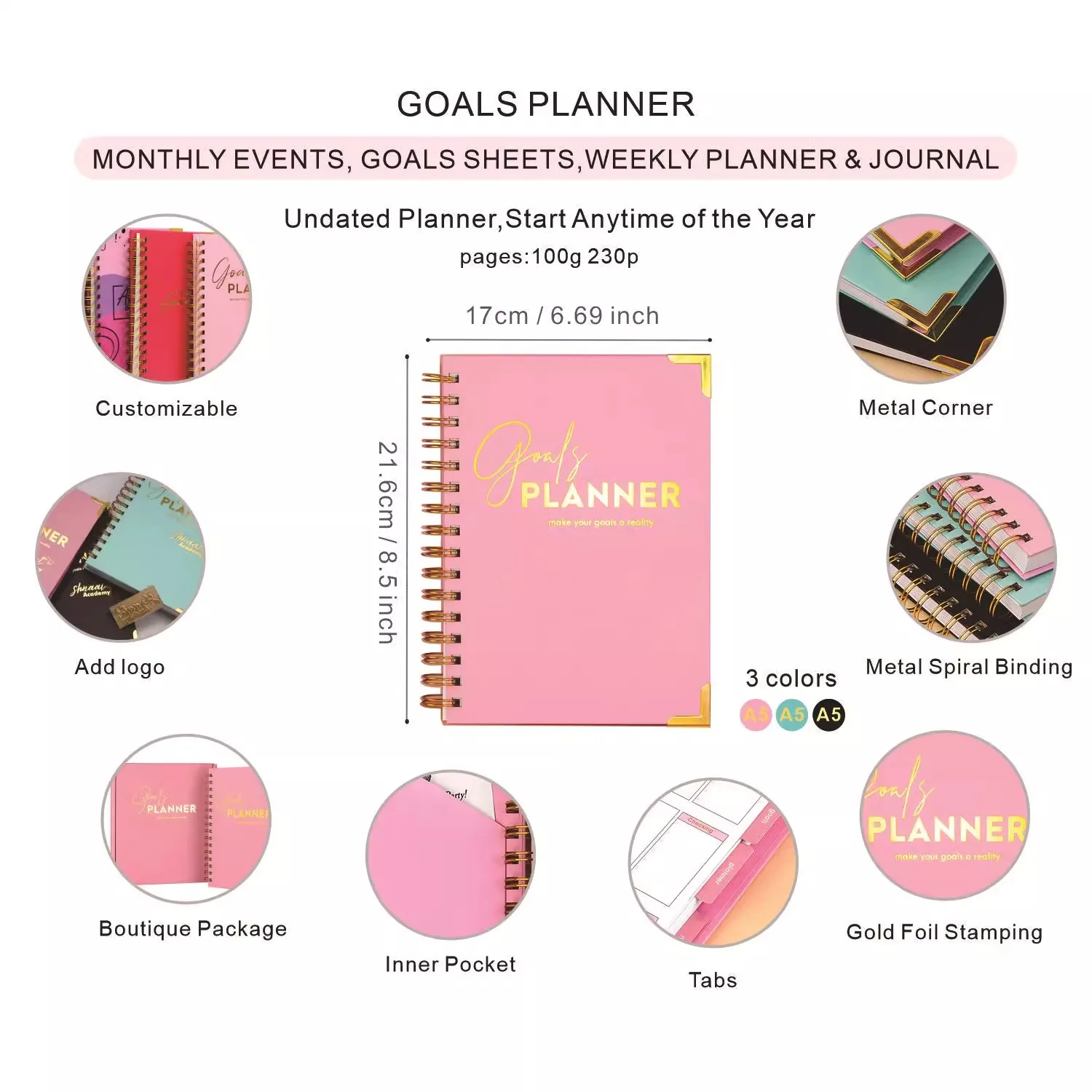 

Planner Schedule Notebook Goal Coil Wedding Notebook Exercise Book Target Book